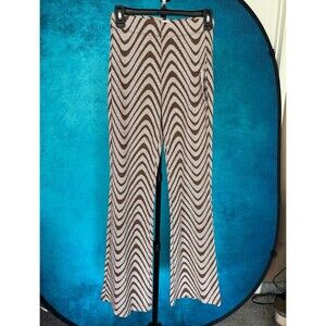 NWT Y2K Urban Outfitters Brown Chevron Flare Pants